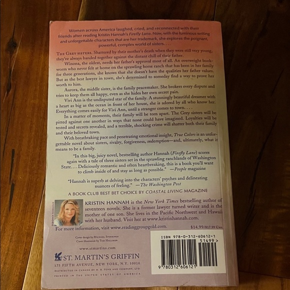 True Colors Book by Kristin Hannah Soft-back EUC - Picture 2 of 6